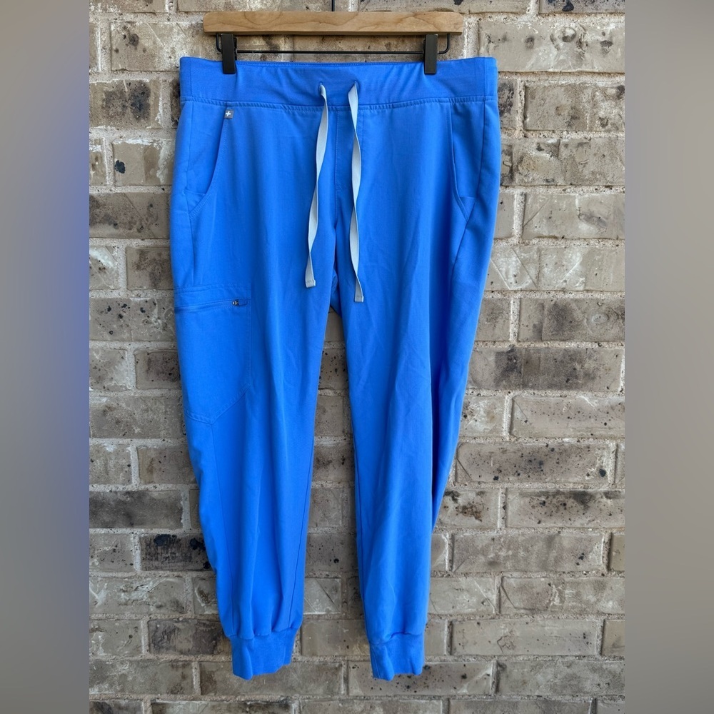 Figs Technical Collection Zamora Blue Drawstring Joggers LP